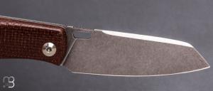   Couteau " Lupin  " custom par Charron Baptiste BC Coutellerie - Micarta