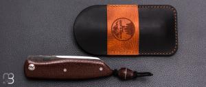   Couteau " Lupin  " custom par Charron Baptiste BC Coutellerie - Micarta