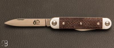 Couteau Sessantesimo 2 pices micarta marron 195.MCM par Maserin