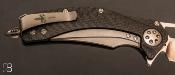Couteau "Matrix Two-Tone Stonewash Carbon Fiber" par Marfione Custom Knives