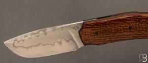    Couteau  " custom " par Guy Poggetti - Micarta et lame en acier C130