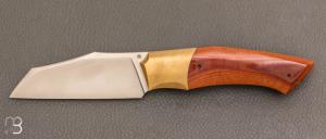 Couteau  "  custom " Micarta et lame en RWL34 de Berthelemy Gabriel - La Forge Agab