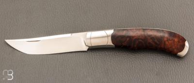 Couteau " Mini-Mix " pliant artisanal de Cyril Kalisz - Bois de fer et RWL34