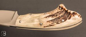  Couteau " Mini skinner " par Erwan Pincemin - Bois de cerf