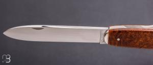 Couteau "Navette 1 pièce cran d'arrêt" de collection par Adrien Vautrin - Micarta
