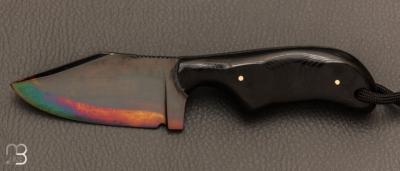 Couteau "  Neck Outsdoor Bowie  "  custom de cou par Fred Perrin