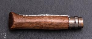   Couteau "OPI N°09" custom par Anthony Brochier - Damas  Sandwich mosaïque et noyer