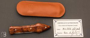   Couteau " L'Oegopsyde " fait main par Laraud Blade  - Bois de fer et 14C28 pshit wash