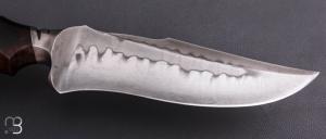    Couteau " Onca " de Samuel Lurquin - Bois de fer d'Arizona et lame damas