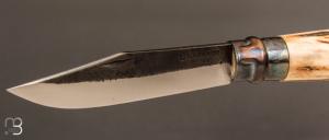  Couteau " Opinel N°09 " custom bois de cerf sambar par Laurent Gaillard