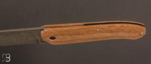   Couteau " Phriction  " de Stéphane Bourrel - Micarta & 14c28N