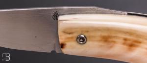     Couteau de poche Piémontais Ivoire de phacochère de Richard Ciachera