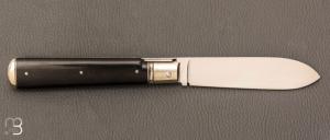 Couteau " Pradel à mouche " par Romain Alvarez -  ébène et lame RWL-34