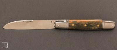 Couteau  "  Rumilly   " RWL-34 et ivoire de mammouth par Romain Alvarez