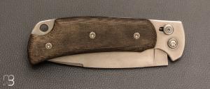   Couteau " Savane " par Éric Parmentier - Micarta et RWL34