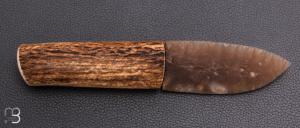Couteau " Silex blond et bois de cerf " par Kévin Chartier