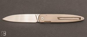 Couteau  " Slim "  custom par Philippe Jourget - Titane et RWL34
