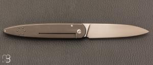   Couteau  "  Slim "  custom par Philippe Jourget - Titane et RWL34