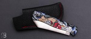 Couteau Douk-Douk "Sons of Douk-Douk®" lame Higonokami thème Art Japonais Oni