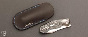    Couteau " Spike " de collection par Olivier Ouertal - Fatcarbon / Zirconium et RWL34
