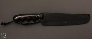  Couteau  "  Stileto XXL " micarta custom par Fred Perrin