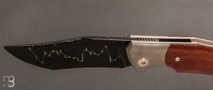    Couteau " Striker " de collection par Olivier Ouertal - Micarta et damas