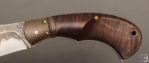   Couteau  "  Superbee " pliant custom par Nicolas Weber - Gidgee ondé stabilisé