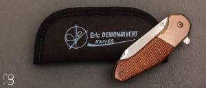 Couteau " TITAN XL "Titane et Micarta par Éric Demongivert