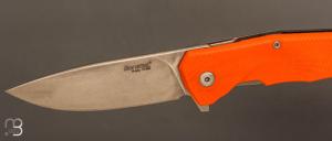 Couteau de poche TRE G10 Orange/Titanium par Lionsteel - TRE.GOR