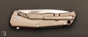 Couteau de poche TRE G10 Orange/Titanium par Lionsteel - TRE.GOR