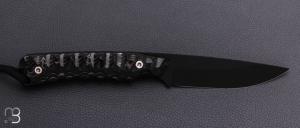   Couteau " Troll Toxifié " fixe par Wildsteer - Pakkawood noir et lame en 14c28