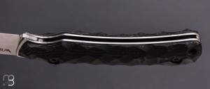   Couteau "Troll Toxifié" pliant par Wildsteer - Pakkawood noir et lame en 14c28