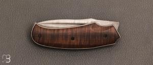  Couteau custom pliant de David Lespect - Gidgee et damas