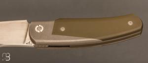    Couteau " custom " pliant de David Lespect - G10 / Titane et RWL34