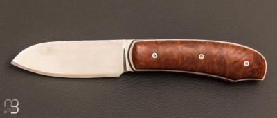 Couteau " custom " pliant de David Lespect - Eucalyptus et RWL34