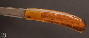 Couteau "  Custom  "  cran forcé de Philippe Ricard - Oranger des Osages et lame Sandinox