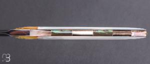    Couteau droit " Airstep " custom en nacre par Koji Hara