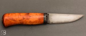    Couteau droit par Eric Plazen - Acier vieux fer C130 - Neprun