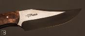 Couteau droit custom érable stabilisé et AIS-5160 par Gabriel Pierri