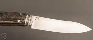    Couteau " Custom " fixe de Camille Sennegon - Fibre de carbone et lame en 80Crv2