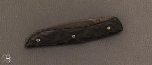  Couteau  "   le Névé " G10 noir texturé - Lame 14C28 par Tim Bernard