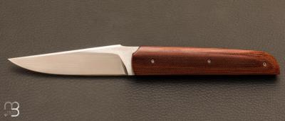 Couteau "light" pliant liner-lock par Thierry Chevron - Micarta et RWL-34