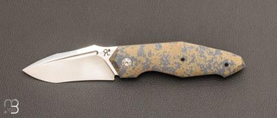    Couteau " liner-lock" custom par Romain Lopez - Titane et RWL34