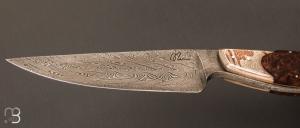  Couteau " custom " plate semelle loupe d'érable négundo et damas par Andrew Meers - Mastersmith 