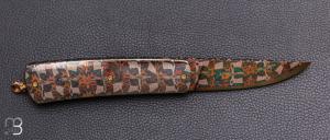    Couteau " pièce unique "  par Johan Gustafsson - Damas mosaïque