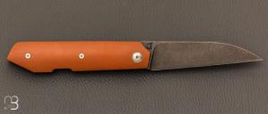   Couteau " custom " pliant de Karel Janik - Micarta et lame en C130