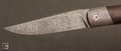 Couteau pliant liner-lock Gidgee et damas mosaïque par Thierry Chevron