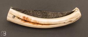  Couteau de poche corse " Curniciulu " lame Damas et phacochère de José Viale