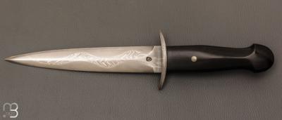  Dague " Kriss " de Jean Paul Sire - Ébène et Damas