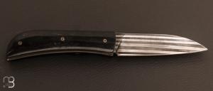 Couteau  " Engatse " custom Paperstone et lame damas de David Margrita - Mbull Knives